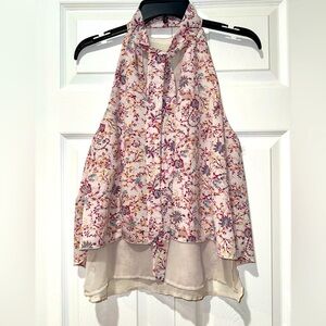 Zara Floral Halter Neck Women’s Top size S EUC